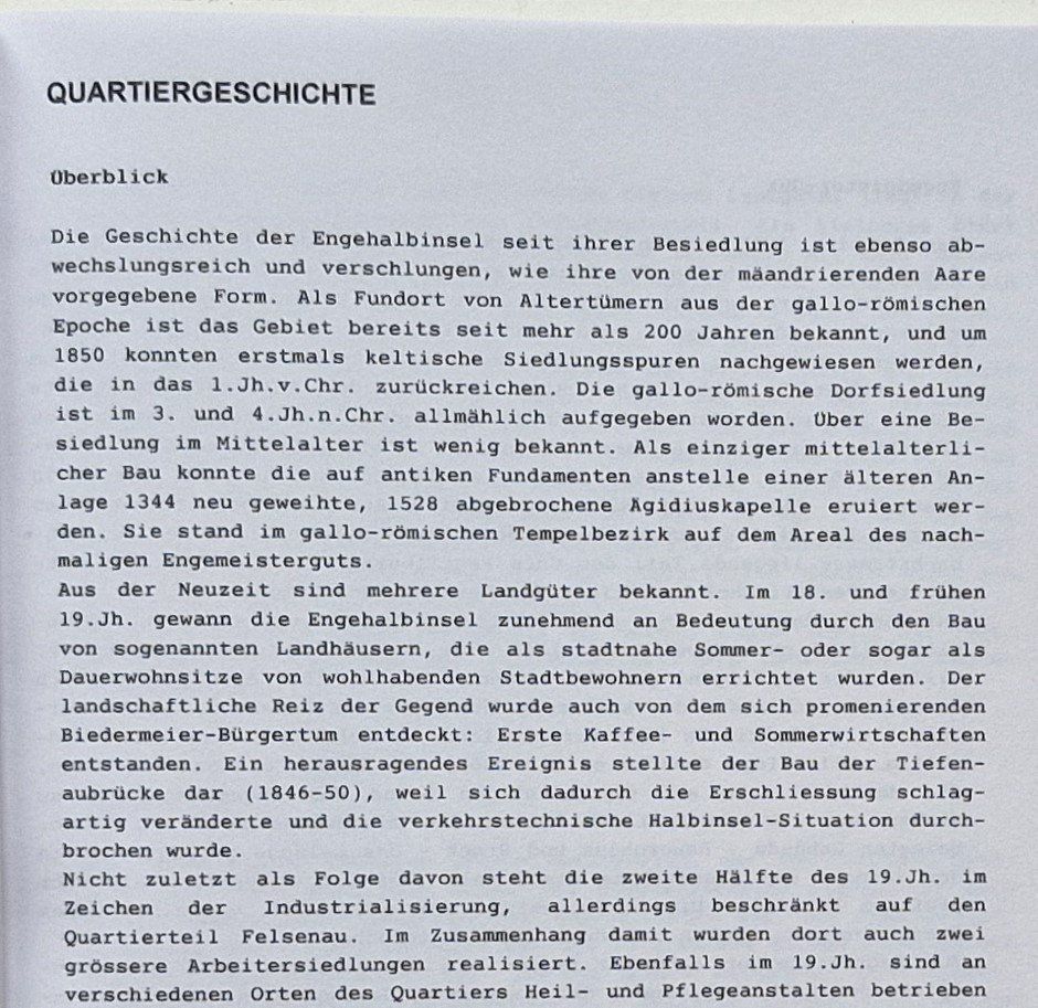 Bücher: Bauinventar BERN Engehalbinsel (1996) – Gebraucht aus Bern von Mattthias 3