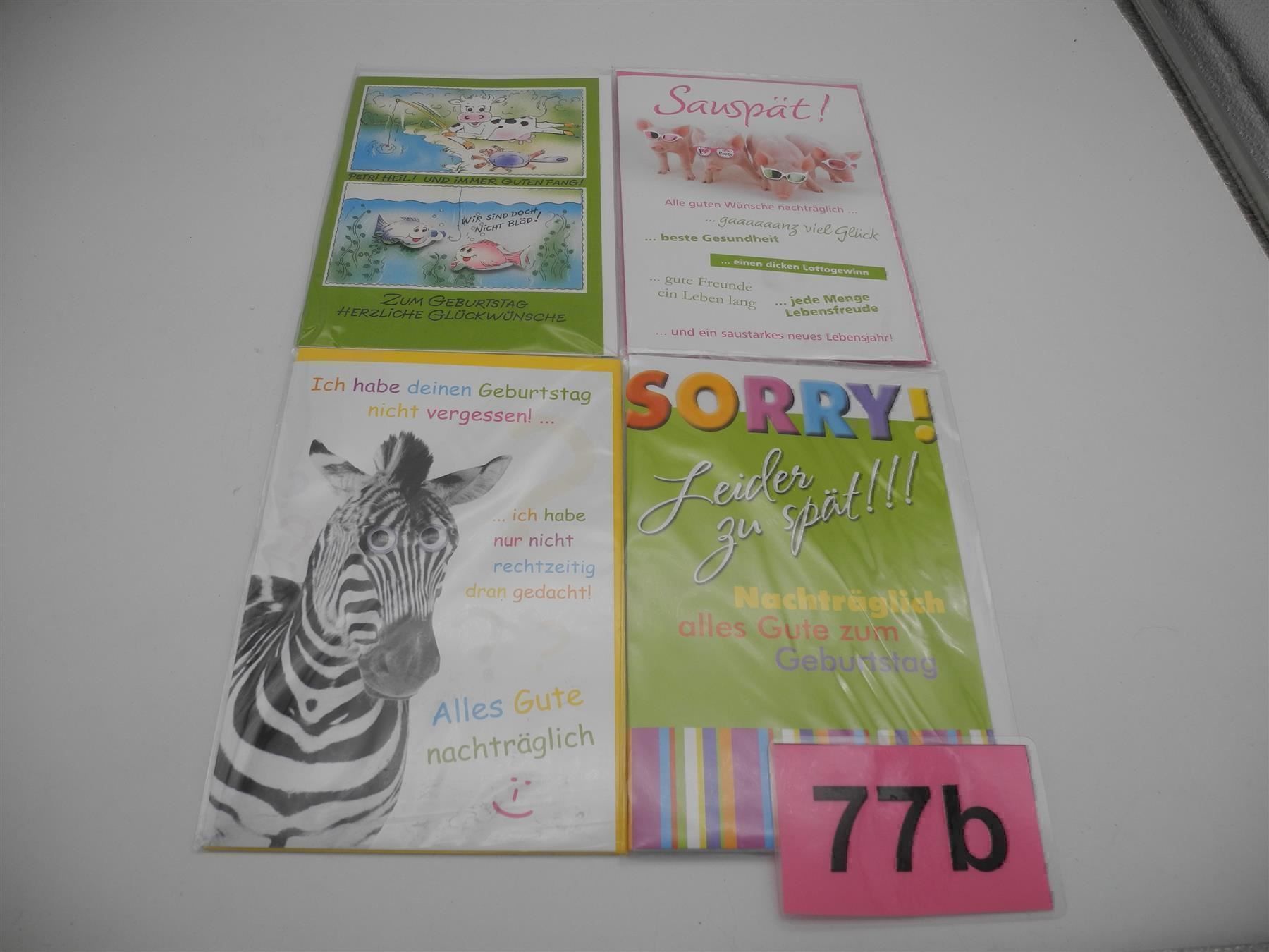 Cartoline: 4 Geburtstagskarten, 77b – Nuovo e nell'imballaggio originale da Kottwil venduto da Crazyrolf 1