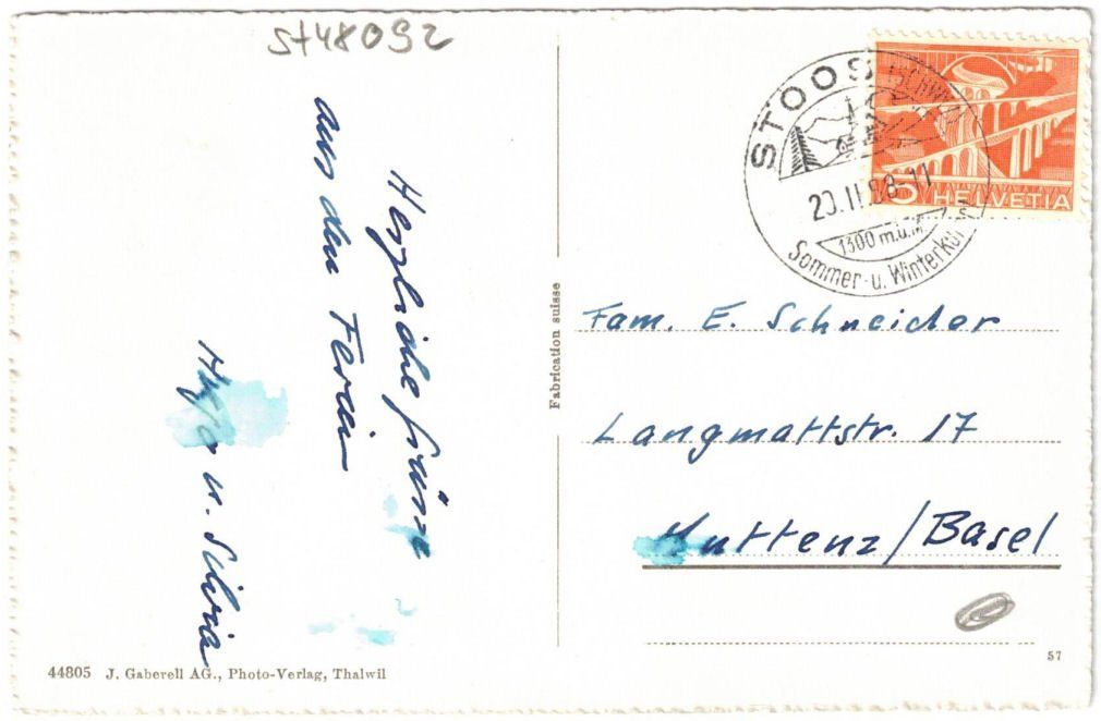 Cartoline postali: Stoos - Skilift Klingenstock – Usato da Binningen venduto da Mountainrider 1