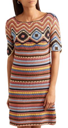 NEW! See by Chloé crocheted multicolour mini dress XS/S
