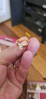 Grosse bague plaquee or avec poinçon et gros brillant