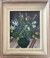 GEMÄLDE STILLLEBEN SIGNIERT MIT RAHMEN GRÖSSE 38X33CM