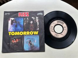 KISS GENE SIMMONS PAUL STANLEY rare Tomorrow Single Metal