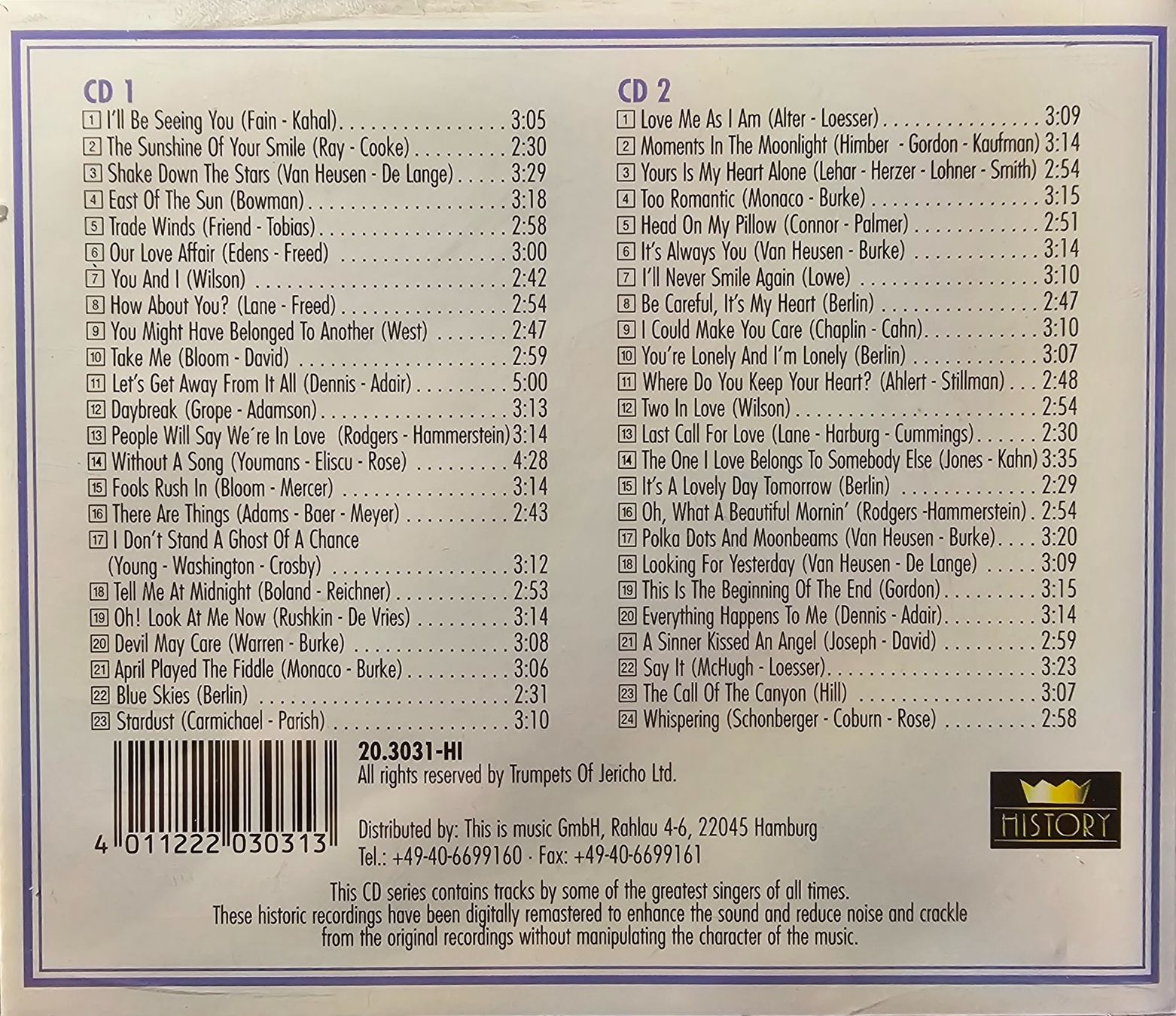 CDs: Frank Sinatra – I'll Be Seeing You – Gebraucht aus Wahlen b. Laufen von Cg10 1