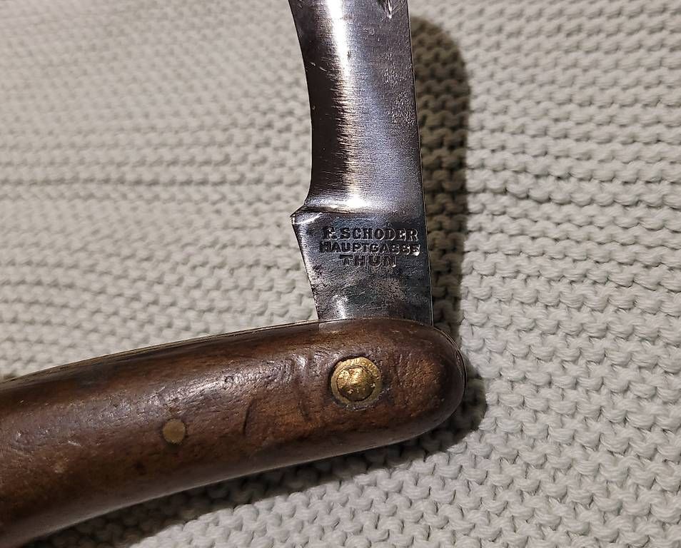 Coltelli tascabile: Hakenmesser, Gärtnermesser von Schoder – Usato da Frauenfeld venduto da Maba066 1