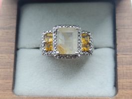Élégante bague en argent – Quartz rutilé