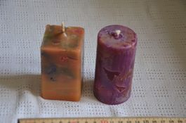 2 KERZE HANDARBEIT NEU