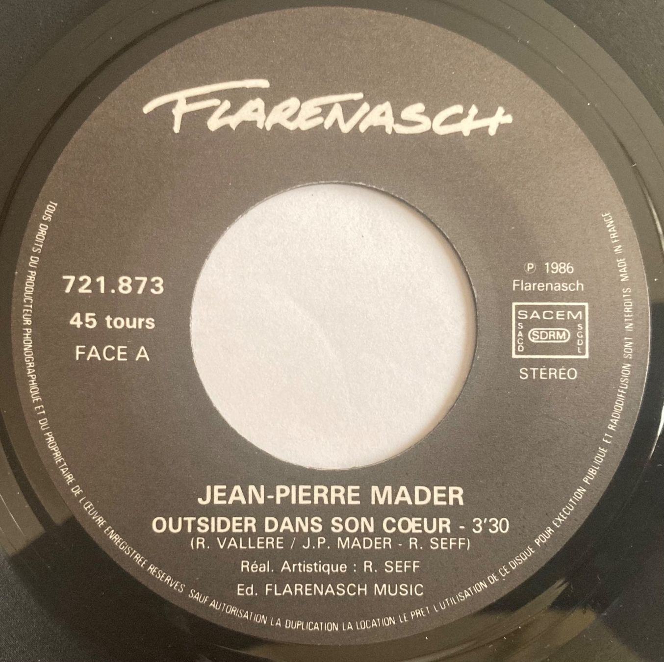 Schallplatten: JEAN-PIERRE MADER - OUTSIDER DANS SON COEUR – Gebraucht aus Poliez-Pittet von Newtown-Records 2