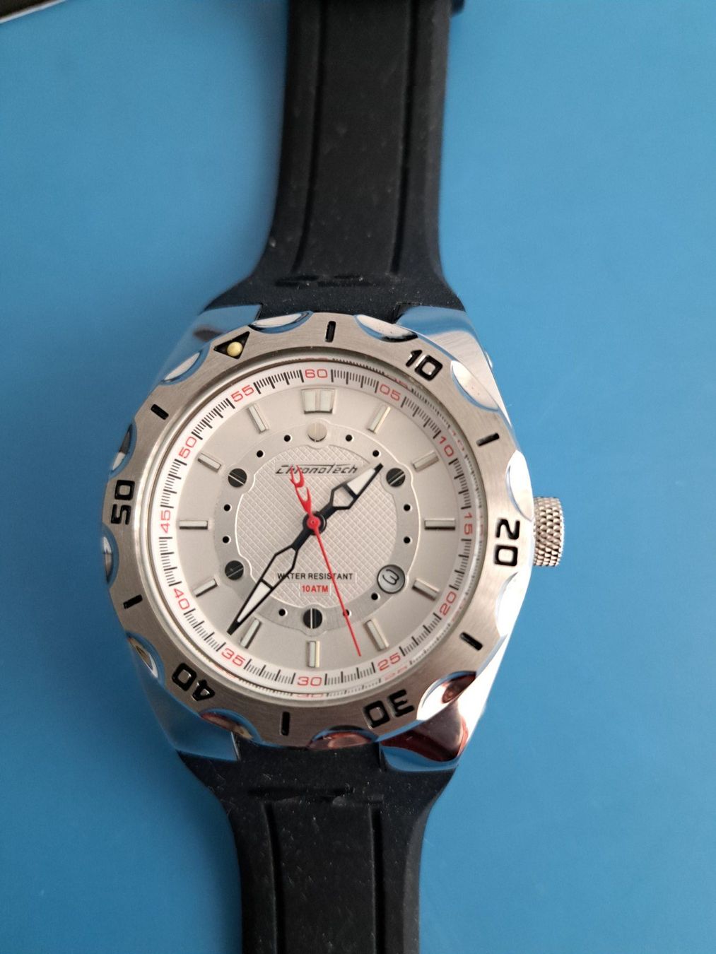 Chronotech Uhren: Chronotech Uhr, Schwarz/Silber, Neu mit Etikett – Neu (gemäss Beschreibung) aus Oberburg von portzi1 1