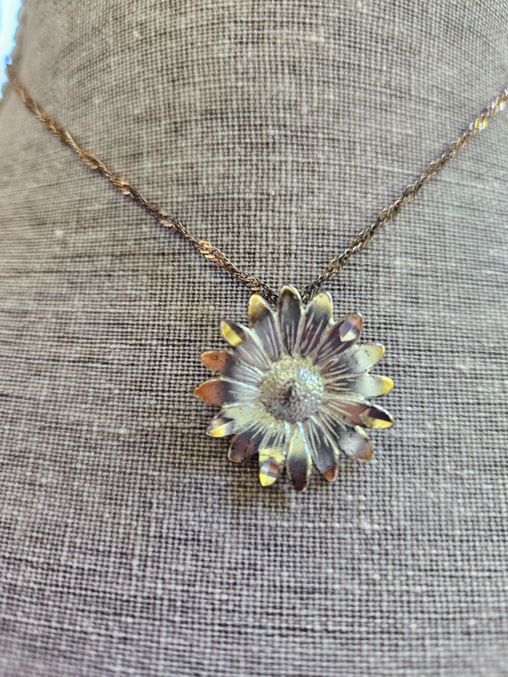 Catenine: Antike Halskette Blume echtes Sterling Silber – Usato da Gränichen venduto da Zmoonlight 1