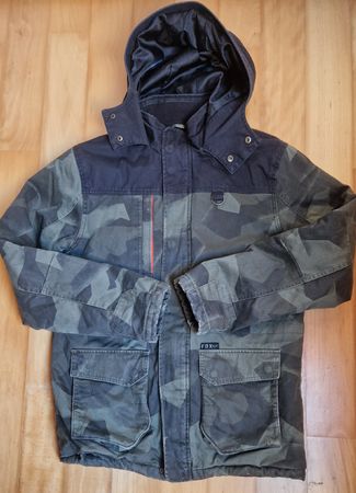 FOX warme Winterjacke mit Kaputze, camouflage Gr. M