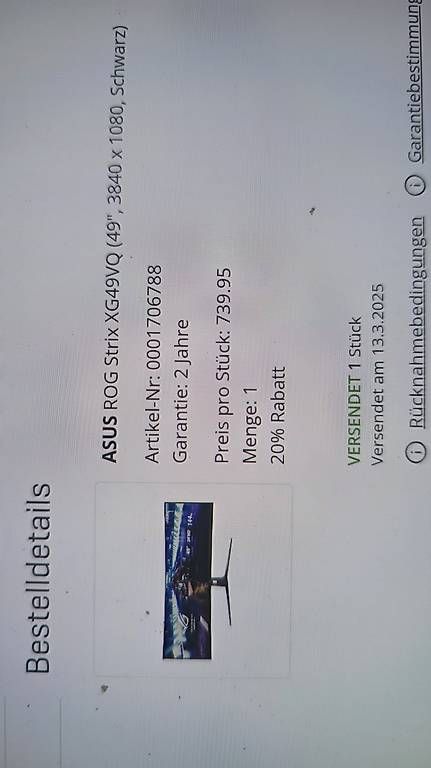Monitore: Asus ROG STRIX XG49VQ 49" – Gebraucht aus Wangen b. Olten von tobias1969 1