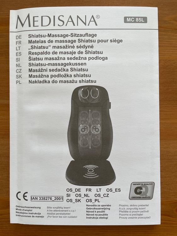 Medisana Shiatsu-Massagesitzauflage MC 85L Angebot bei Lidl
