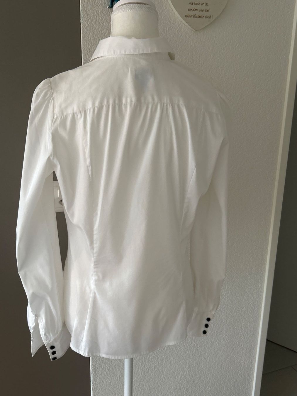 H&M Camicette: Langarmbluse weiss von H&M Gr. 40 – Usato da Brunnen venduto da Nala2929 4