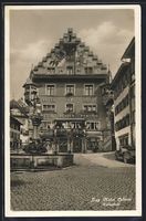 Zug, Partie mit Brunnen und Hotel Ochsen