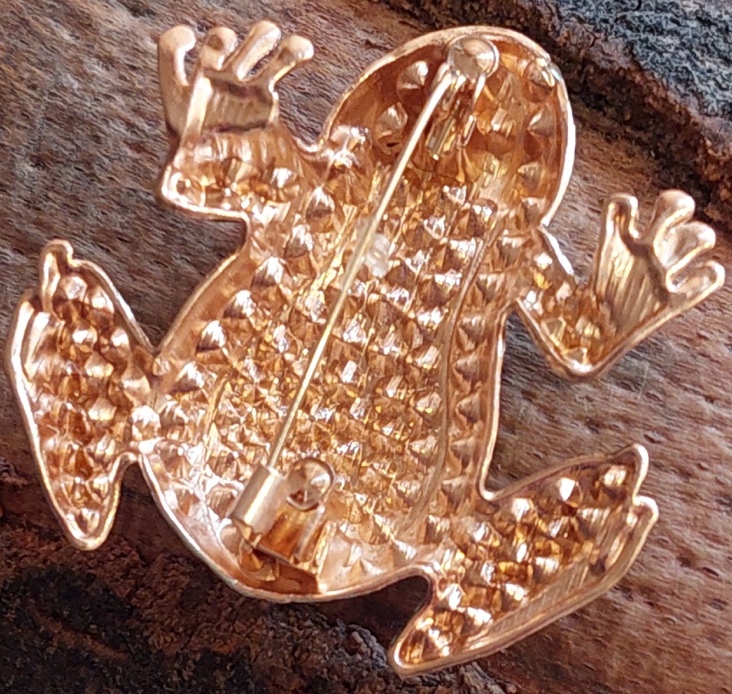 Spille & Fermagli: Tolle Frosch Brosche mit Strass hellgrün – Nuovo (secondo la descrizione) da Oberwil BL venduto da Hunajakakku 6