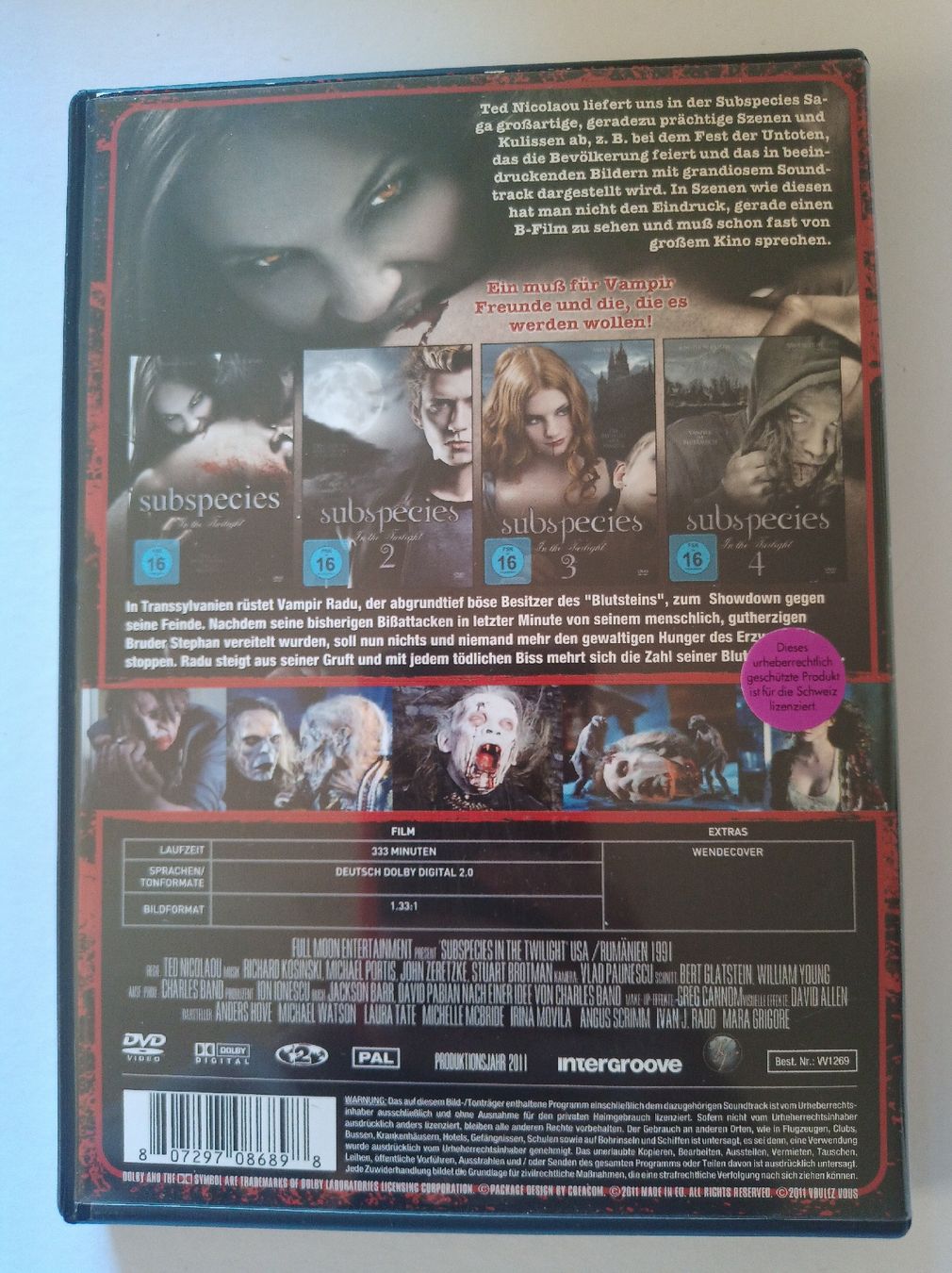 Tous les DVDs: Subspecies - In The Twilight - Teil 1-4 – D'occasion à Tann par Veebee6 1