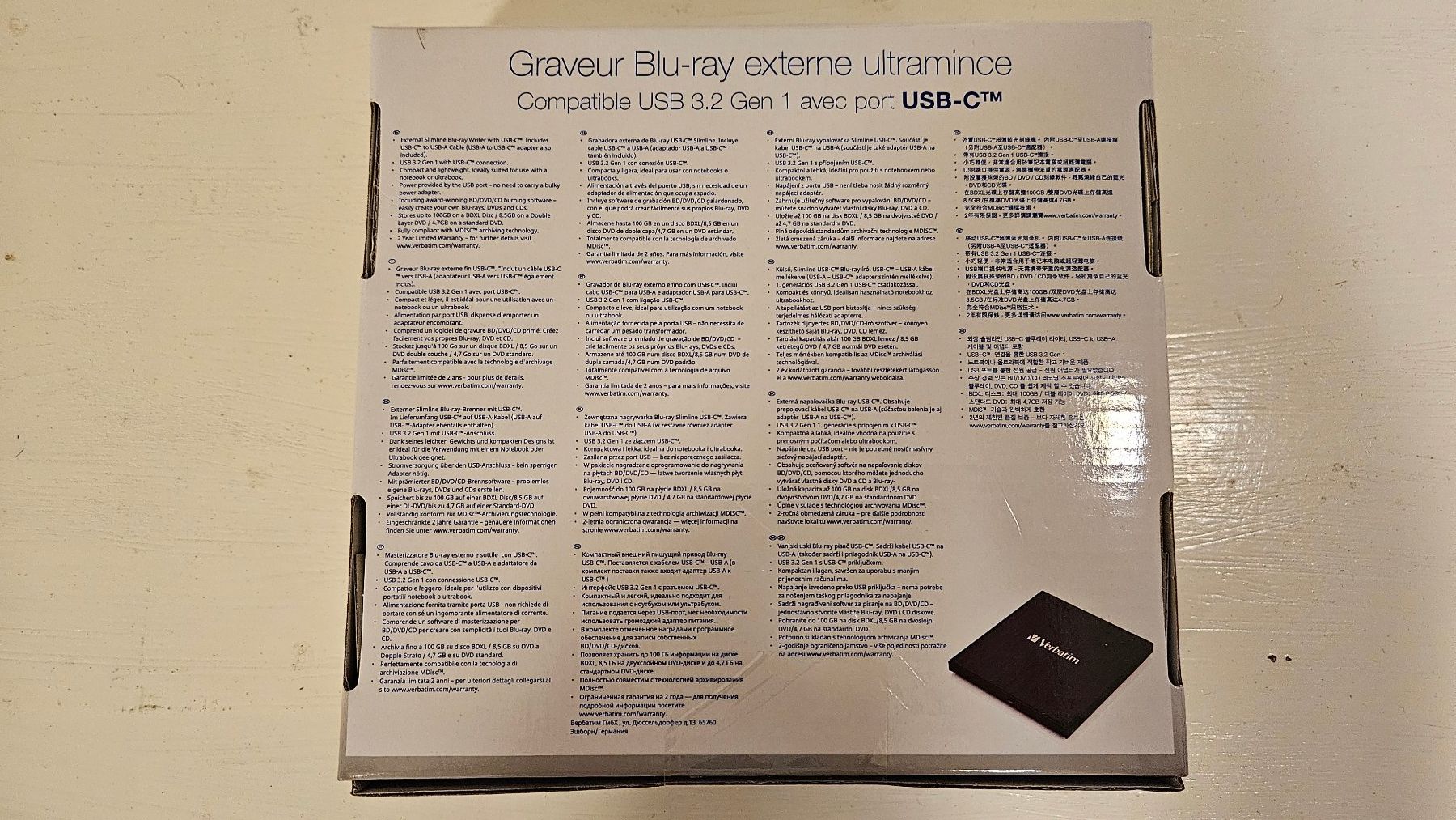 Unità & Adattatore: Vertbatim Externes USB-Bluray Laufwerk – Nuovo e nell'imballaggio originale da Männedorf venduto da egl_nfg9 1