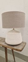 Zara Home Keramik-Tischlampe – Grau/Taupe – Ø 32 cm