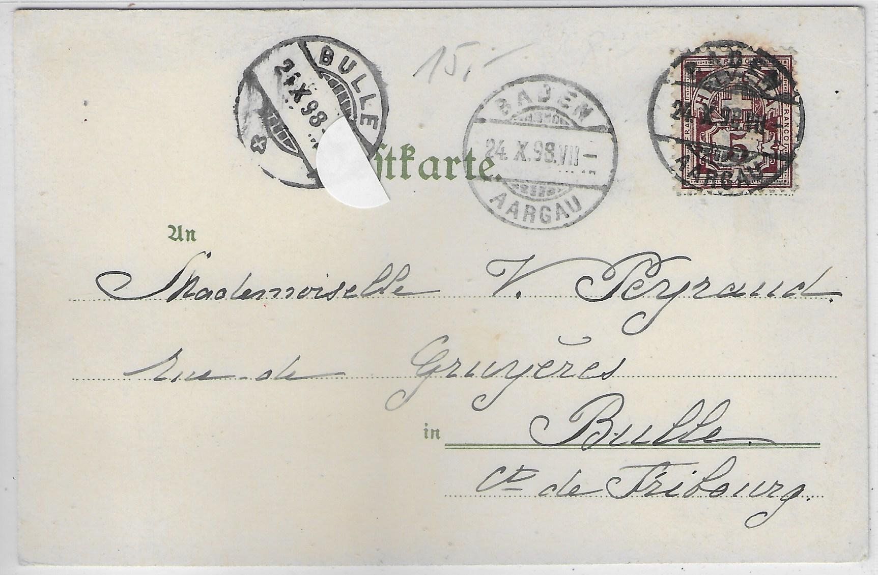Cartoline postali: Monotint-Litho - Winter - Knabe mit Schneeball, Katze 1898 – Usato da Ettingen venduto da Kartenplanet 1