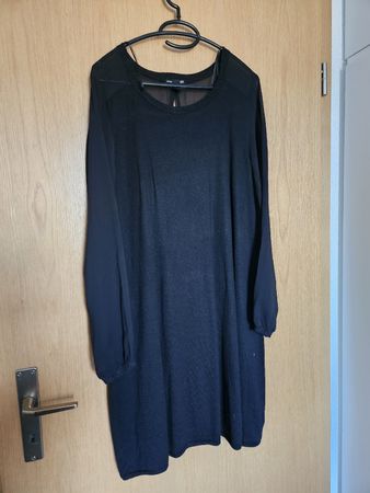 Damen Kleid schwarz mit transparenten Ärmeln guter Zustand