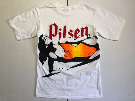 Vintage 90s T-shirt Pilsen Bier Gr.Breit L Cardinal heineken
