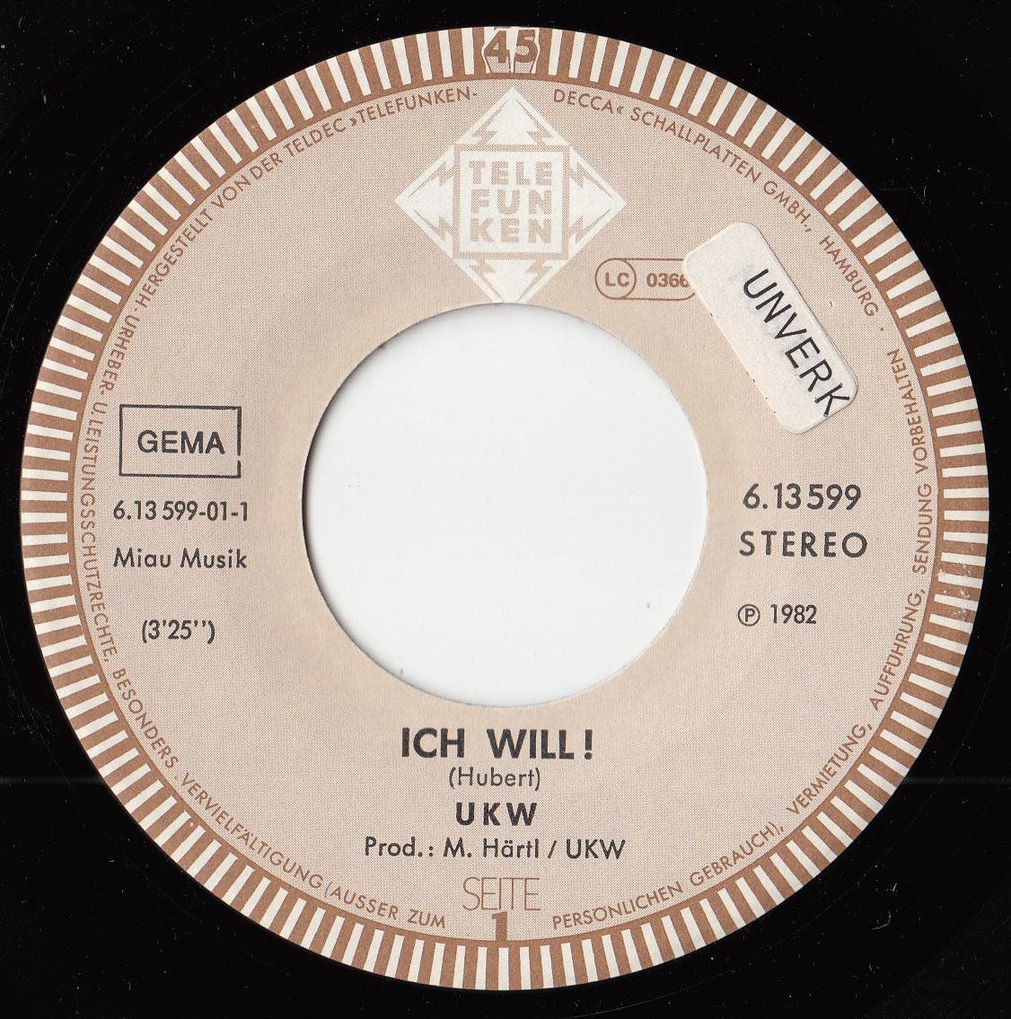 Vinyles: UKW Single von 1980 – D'occasion à Volketswil par Abcrecords 2