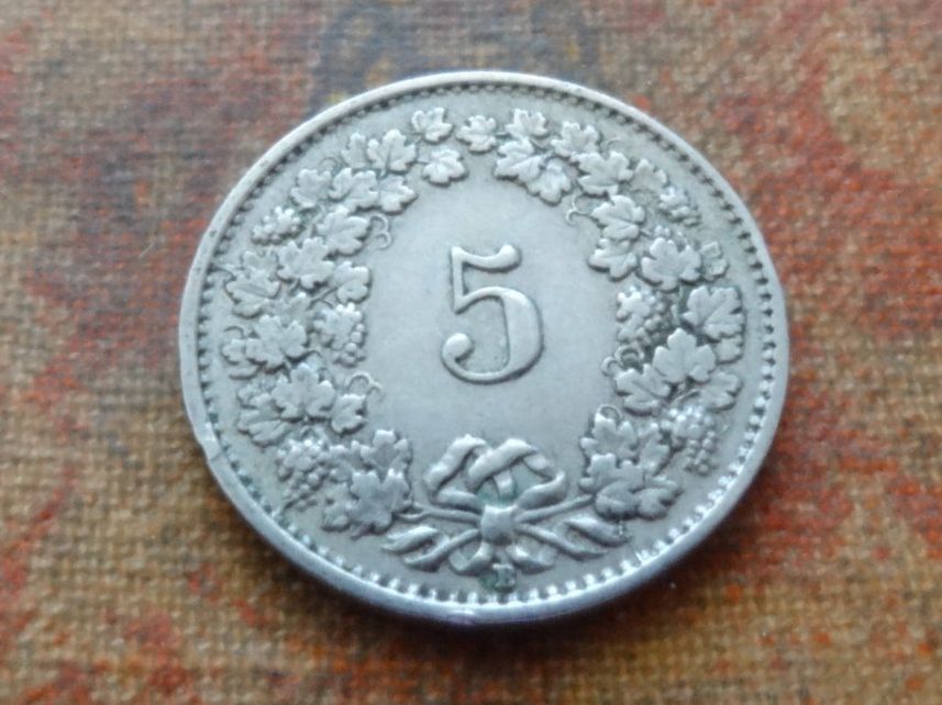 Alle Münzen: 5 Rp. 1926  (B) – Gebraucht aus Romanel-sur-Lausanne von Swift13 1