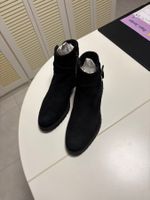 Stiefelette schwarz, Gr. 38,5. Wildleder/Leder