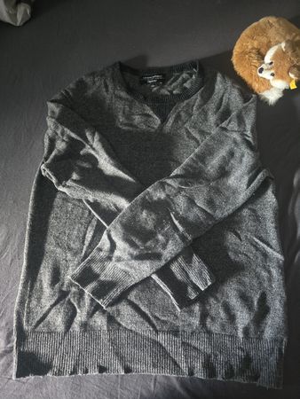 Pull Banana Republic laine mérinos taille L gris chiné 