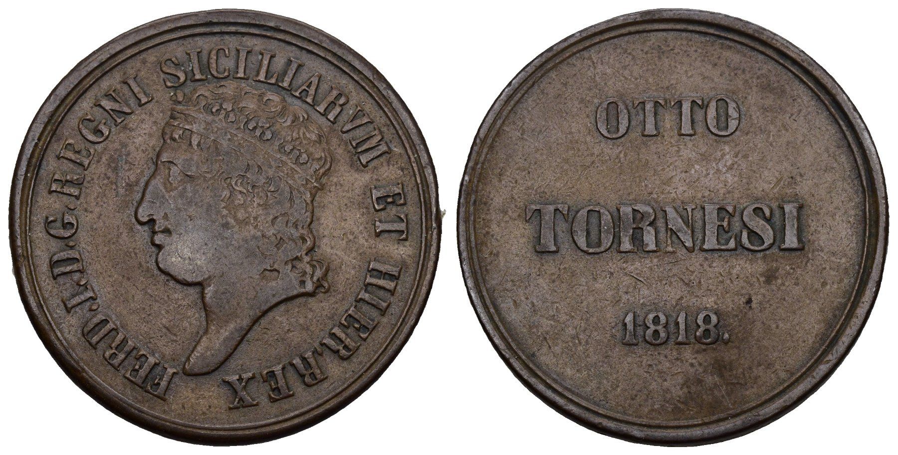 Medaillen: Naples 1818 – Gebraucht aus Bern von numismatictops