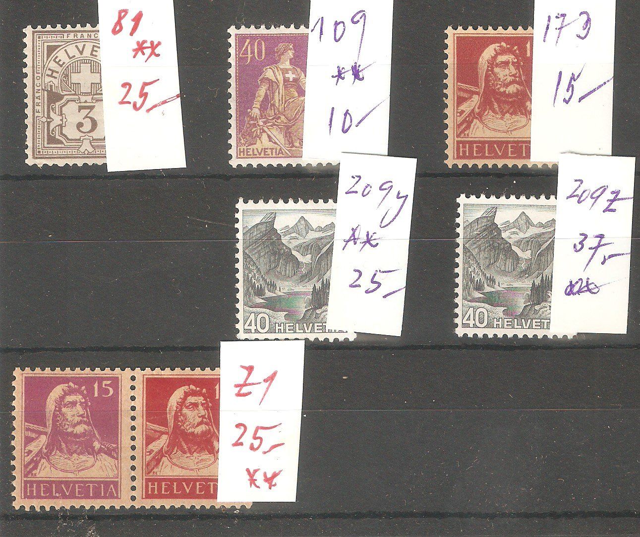 Alle Briefmarken: 6 Werte ** – Neu (gemäss Beschreibung) aus Lausanne von Whorvath