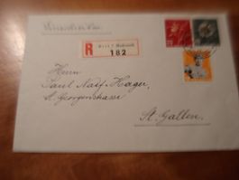 R-Brief 1943, schön frankiert, o Biel Madretsch