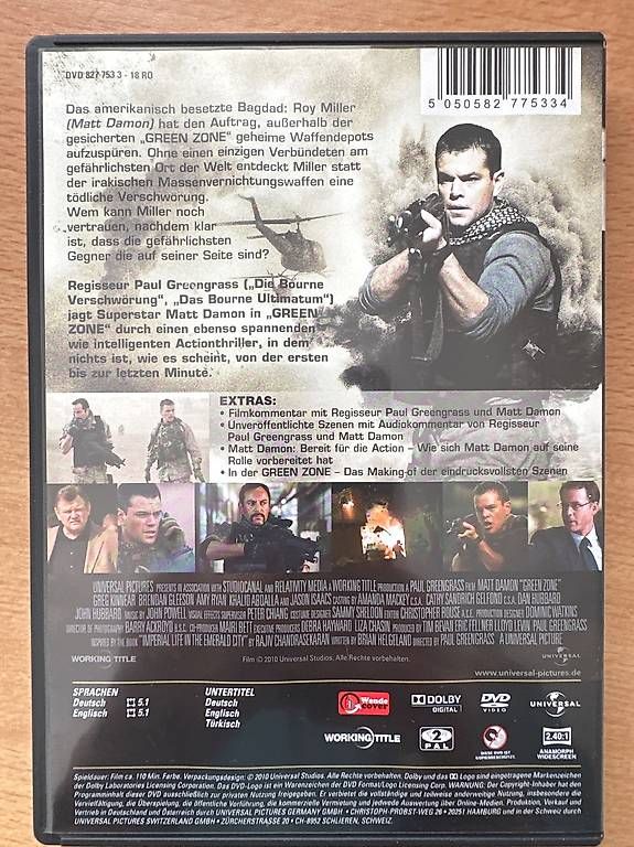 Tutti i DVDs: Green Zone - Matt Damon – Usato da Buttwil venduto da mina010 1