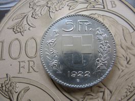 5 FRANKEN 1922 SCHWEIZ AG 900