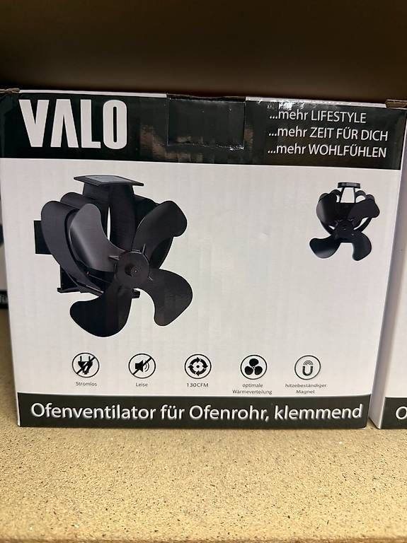 Ventilatori: Ofenventilator Valo für Ofenrohr klemmend oder stehend – Usato da Wattenwil venduto da Peterofenbau 1