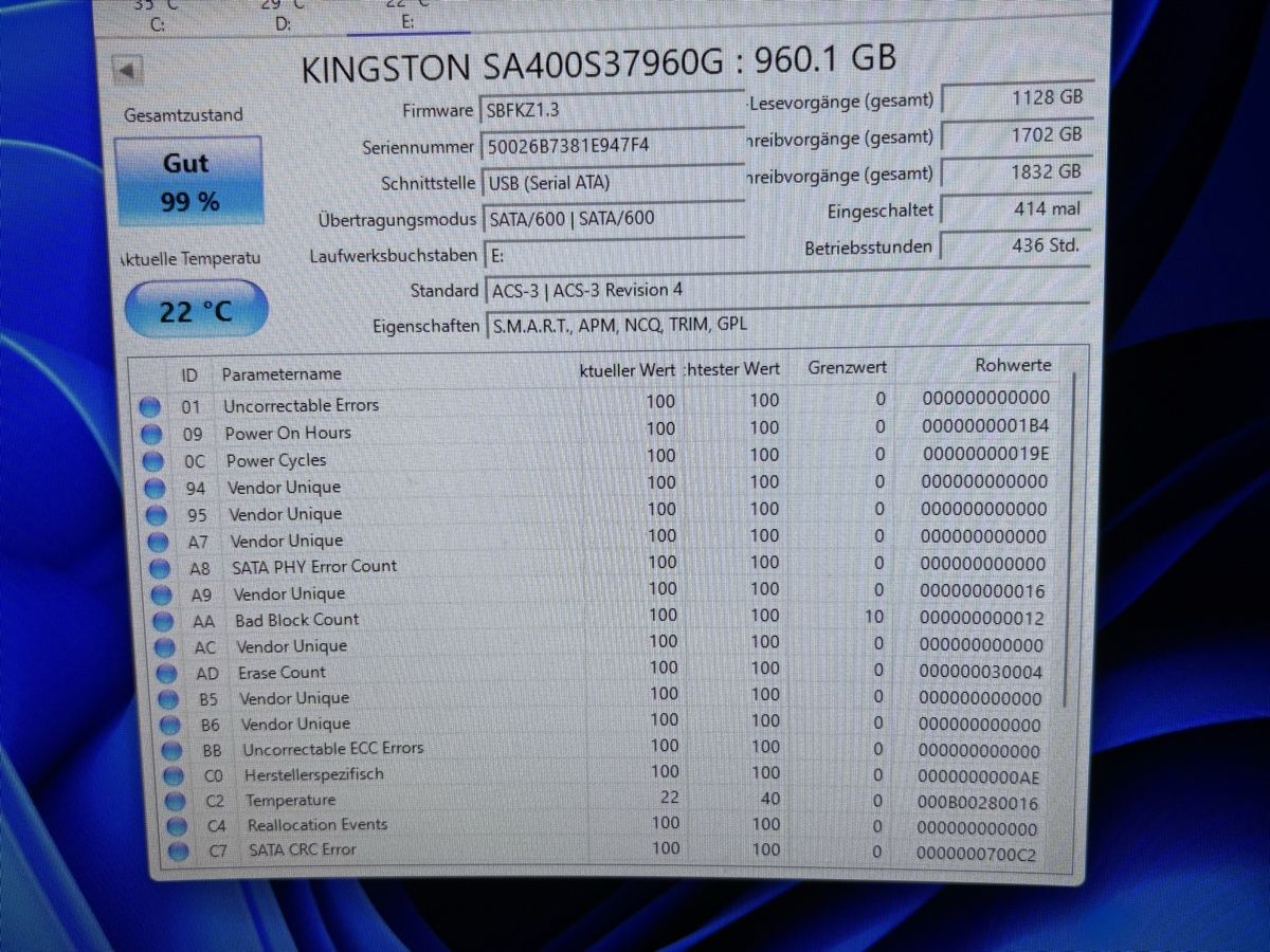 Kingston Dischi rigidi: 1TB Kingston SSD AB 1.- – Usato da Allschwil venduto da leo_lft5 2