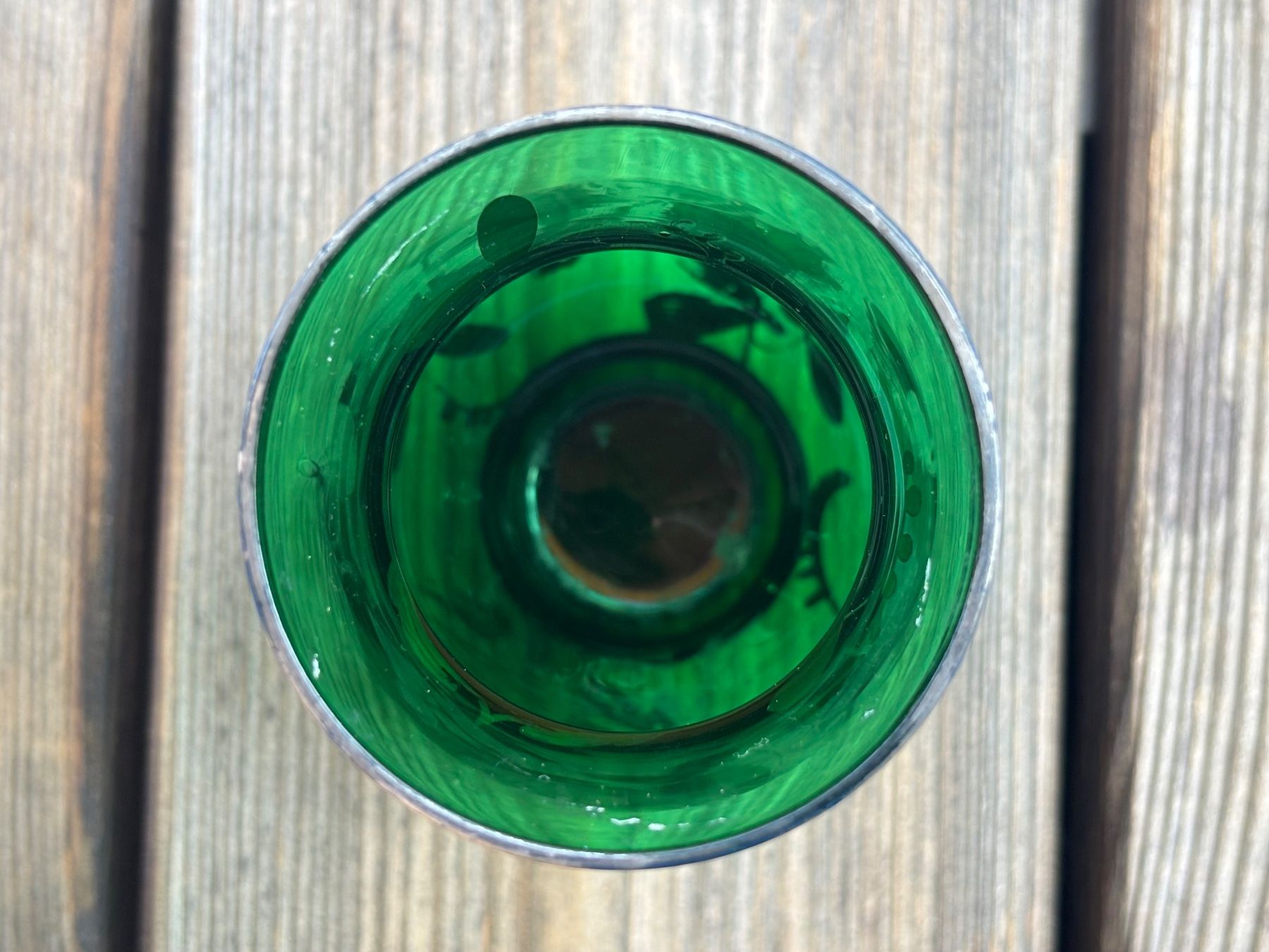Vasen & Gefässe: antike Glasvase mit floraler Silberauflage – Gebraucht aus Lüchingen von Eeizo 4