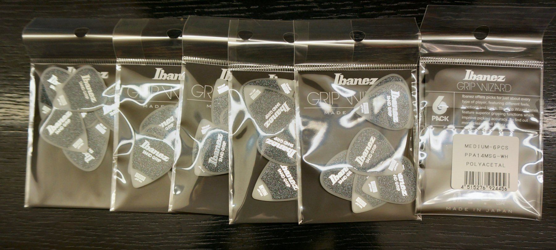 Ibanez Strumenti musicali: Ibanez Picks, GRIP WIZARD, Sand Grip, Medium, White, 36pcs – Nuovo e nell'imballaggio originale da Zofingen venduto da Rodeln