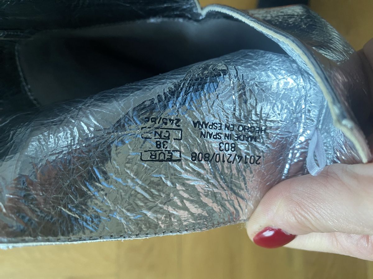Zara Scarpe da donna: Zara Lederstiefel, Gr. 38, silber – Nuovo (secondo la descrizione) da Zürich venduto da rotschwarzkaeppchen 3