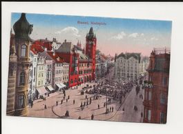 AK 1923 Basel Marktplatz belebt 😍