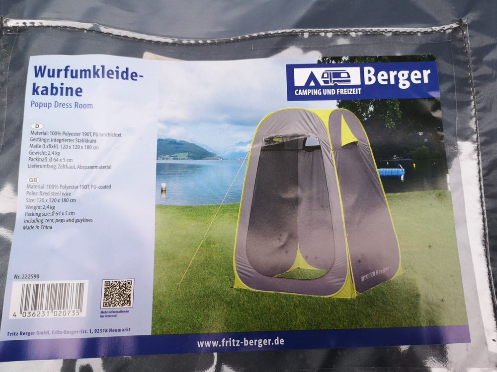 Tragbares Umkleidezelt 60x60x140cm - Instant Umkleidekabine Für Outdoor Aktivitäten