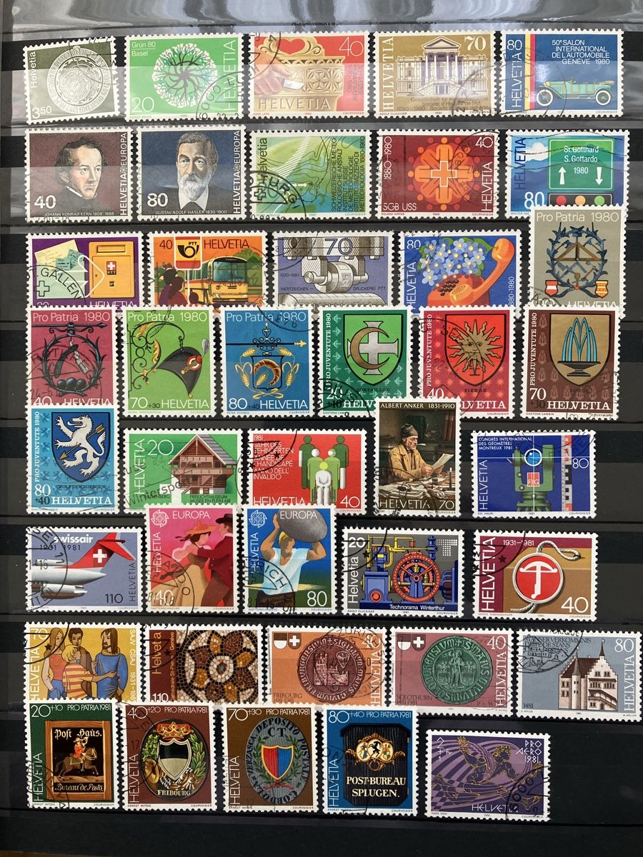 Tutti i francobolli: Schweiz CH 1980-87 Komplett 5s – Usato da Cham venduto da Diablo1232