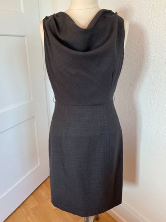 H&M Damen Etuikleid in Gr. 38, Grau/meliert