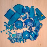 LEGO Bausteine transparent, dunkelblau gemischt 100 g
