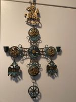 Kerzenständer zum Aufhängen mit religiösen Motiven aus Metal