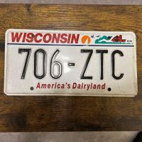🇺🇸 U.S. Autoschild, Wisconsin 706 ZTC - ORIGINAL!