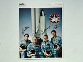 Weltraum STS-5 NASA Porträt 8*10 CREW signiert (4 OU)