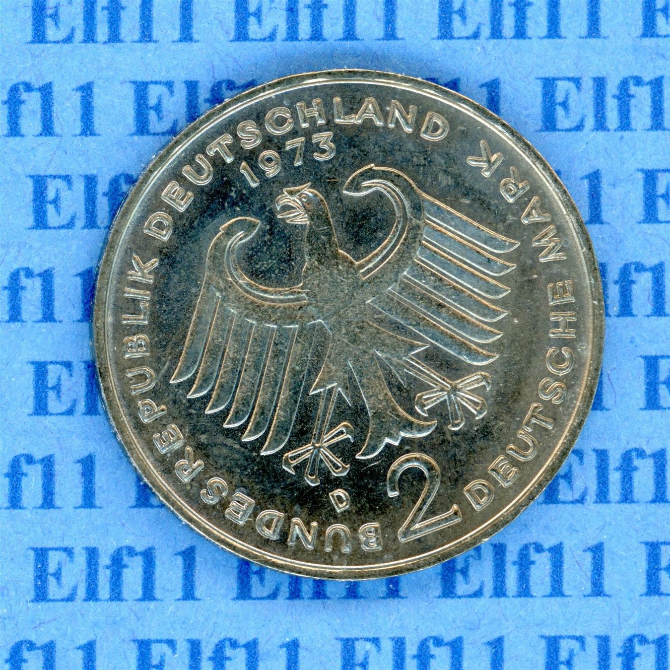 Tutti le monete: DEM___2.00 1973D Adenauer stgl 2 Deutsche Mark – Nuovo (secondo la descrizione) da Widnau venduto da Elf11