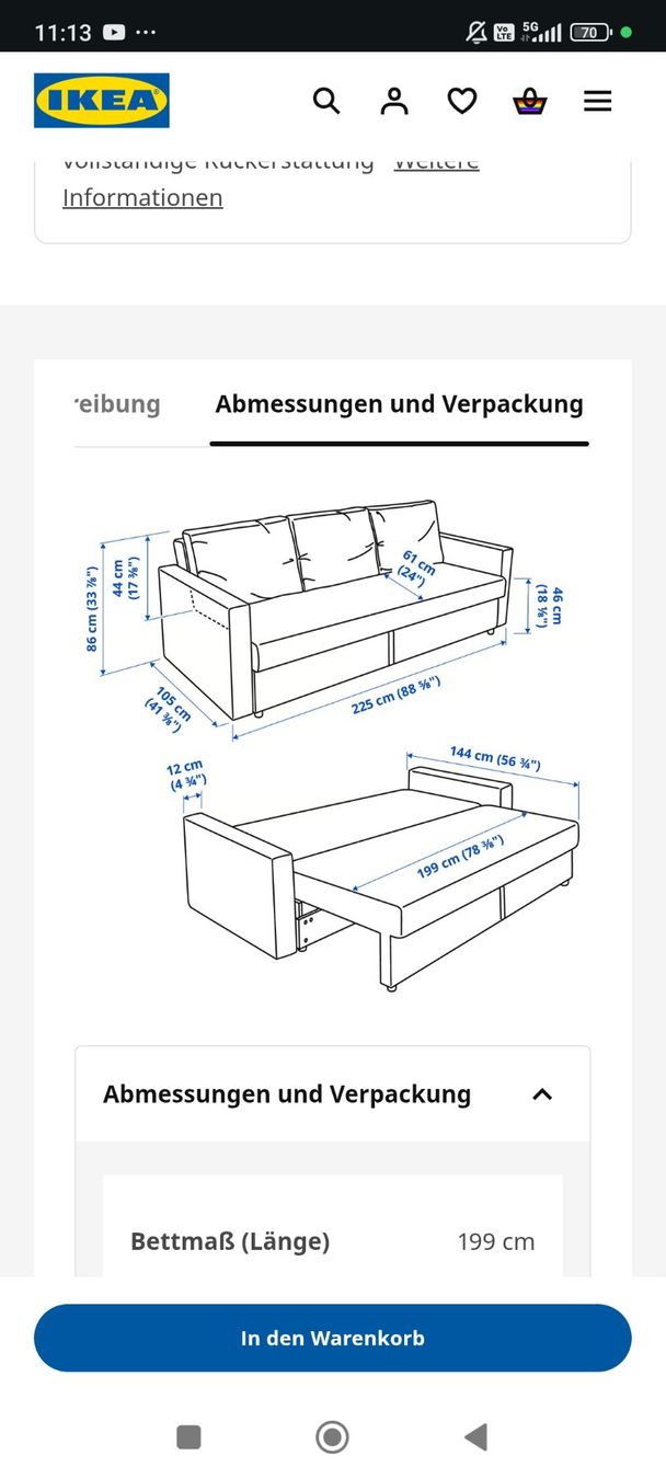 Ikea Divani: Schlafsofa braun mit Bettkasten – Usato da Horw venduto da Uriel2 4